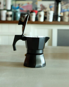 Moka Pot 3 Cup - Mat Siyah - Coffee Gutta - The Route Of Coffee